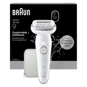 Braun Silk épil 9, Wet & Dry, белый - Эпилятор SES9000