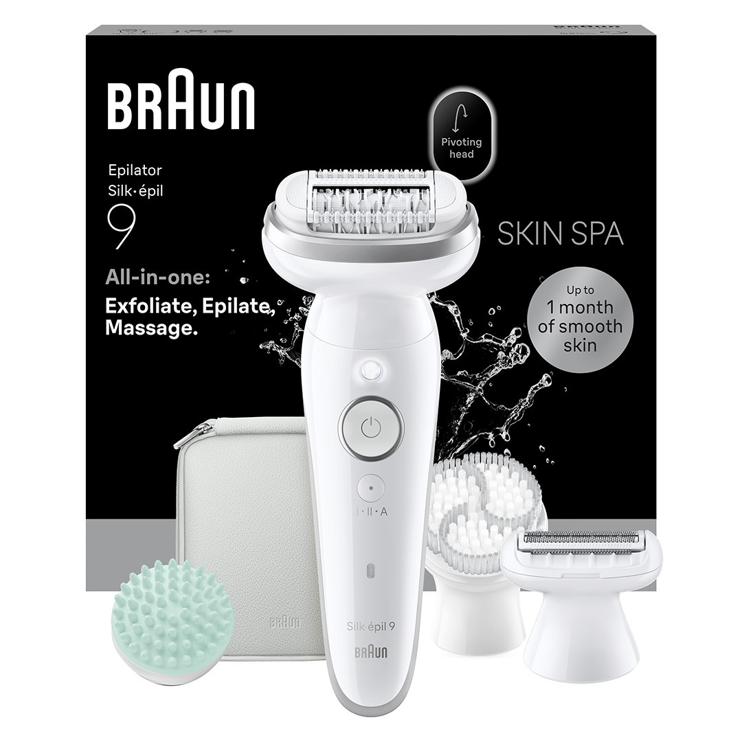 Braun Silk épil 9, сухое и влажное использование, белый - Эпилятор