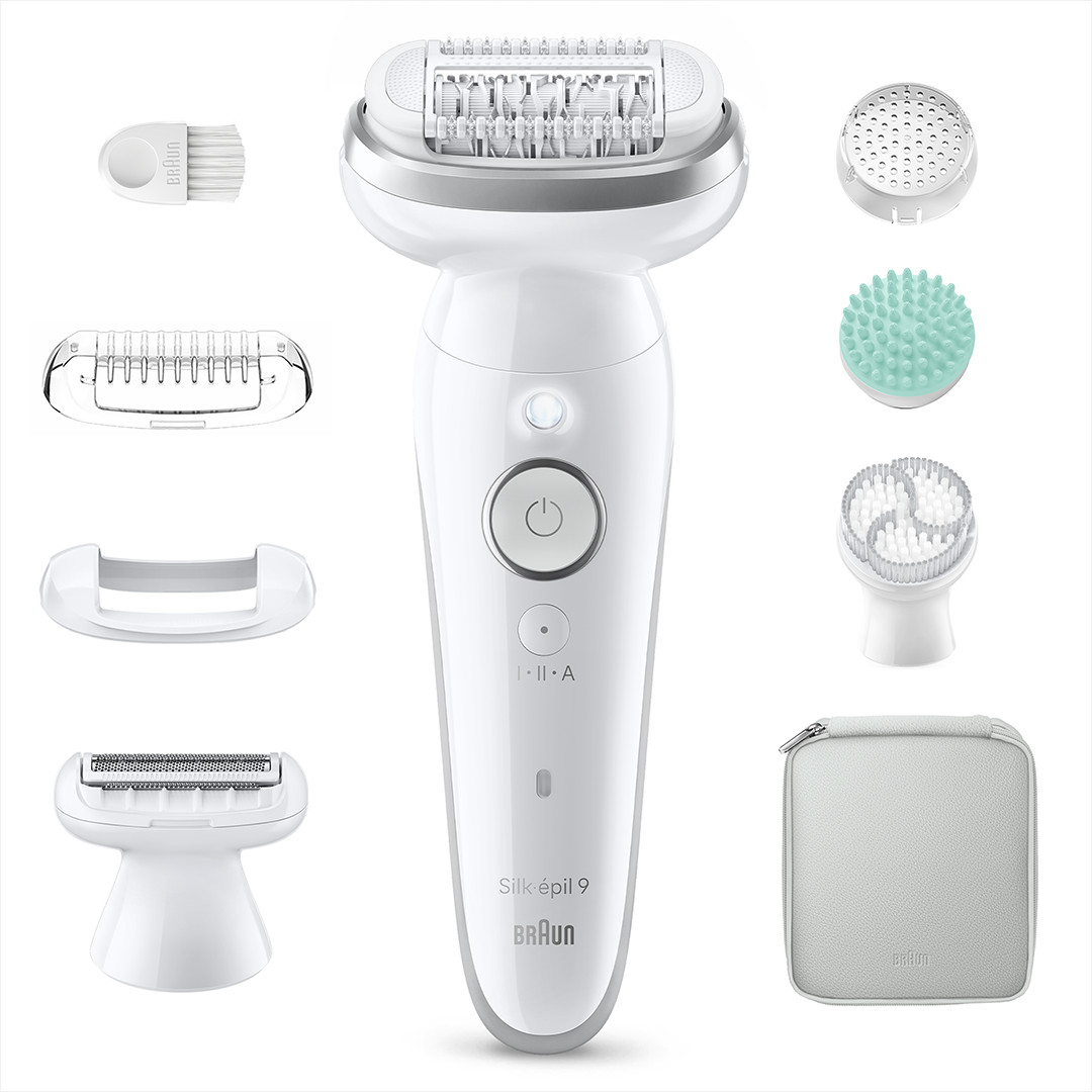 Braun Silk épil 9, сухое и влажное использование, белый - Эпилятор