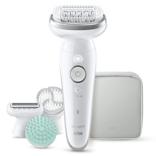 Braun Silk épil 9, сухое и влажное использование, белый - Эпилятор