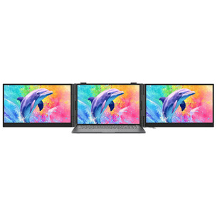 BlackView DCM8 Pro Dual Portable, 15,3'', WUXGA, USB-C, pilkas - Nešiojamasis monitorius DCM8PRO