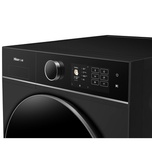 Hisense, 12 kg / 8 kg, gylis 59,5 cm, 1400 aps./min., juoda - Skalbimo mašina - džiovyklė