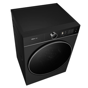 Hisense, 12 kg / 8 kg, gylis 59,5 cm, 1400 aps./min., juoda - Skalbimo mašina - džiovyklė