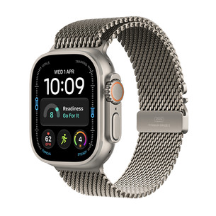 Apple Watch Ultra 4, 49 mm, Titanium Milanese Loop, M, natural - Smartwatch MJA94ET/A