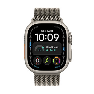 Apple Watch Ultra 4, 49 mm, Titanium Milanese Loop, L, natural - Smartwatch