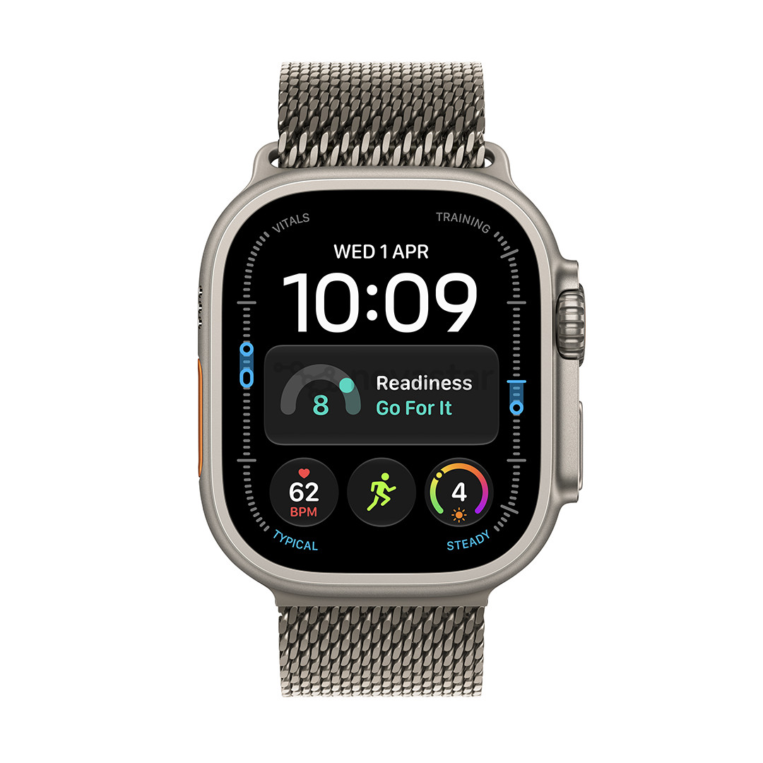 Apple Watch Ultra 4, 49 mm, Titanium Milanese Loop, L, natural - Smartwatch