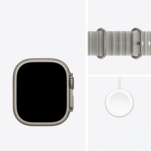 Apple Watch Ultra 4, 49 mm, Ocean Band, natural / translucent gray - Smartwatch