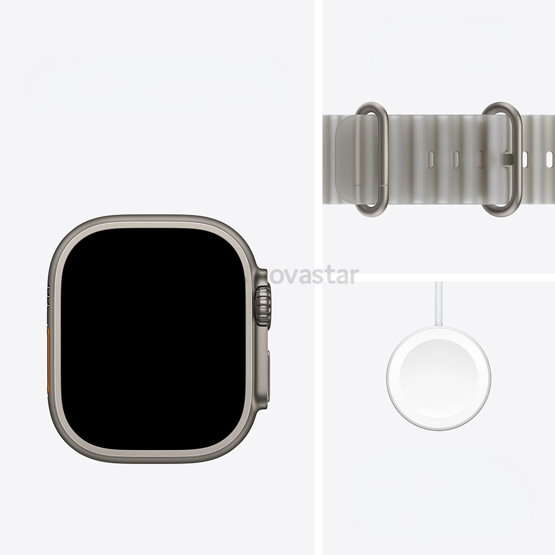 Apple Watch Ultra 4, 49 mm, Ocean Band, natural / translucent gray - Smartwatch