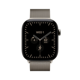 Apple Watch 12, 46 mm, GPS+5G, titanium, Natural Milanese Loop, S/M, titanium - Smartwatch MJGP4ET/A