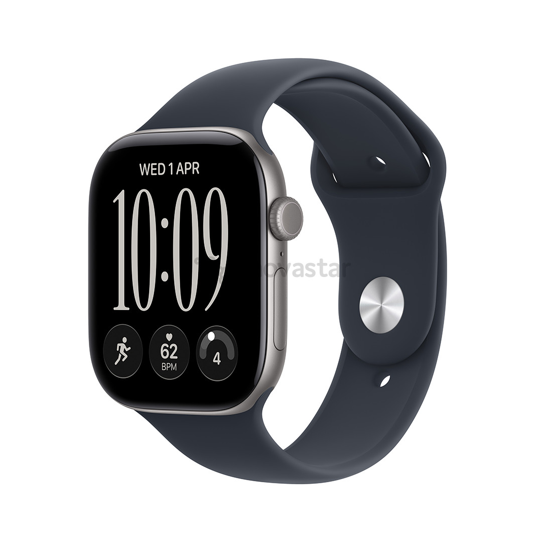 Apple Watch 11, 42 mm, GPS+5G, aluminium, sport band, S/M, space gray / navy blue - Smartwatch