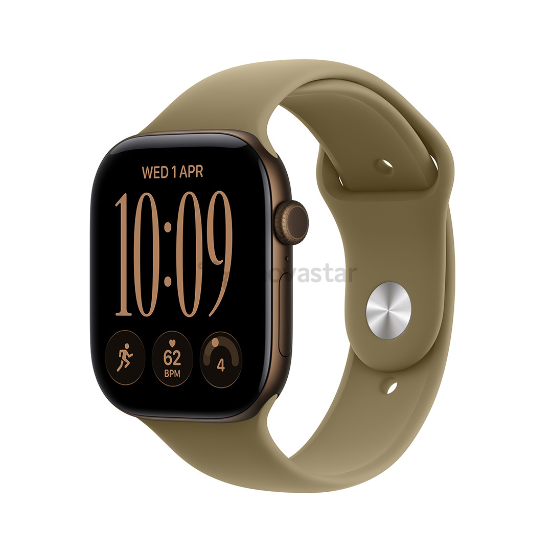 Apple Watch 12, 42 mm, GPS+5G, aluminium, sport band, S/M, dark bronze / olive - Smartwatch