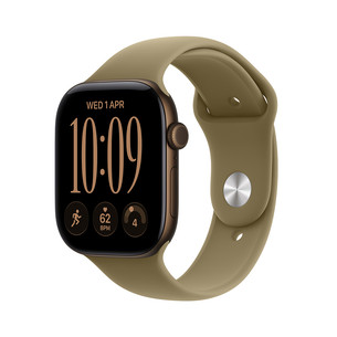 Apple Watch 12, 42 mm, GPS+5G, aluminium, sport band, M/L, dark bronze / olive - Smartwatch
