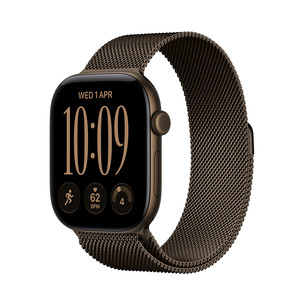 Apple Watch 12, 42 mm, GPS+5G, aluminium, Milanese Loop, dark bronze / dark bronze - Smartwatch