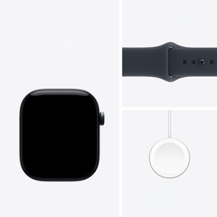 Apple Watch 12, 42 mm, GPS+5G, ceramic, sport band, M/L, night blue / navy blue - Smartwatch