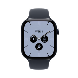 Apple Watch 12, 42 mm, GPS+5G, ceramic, sport band, S/M, night blue / navy blue - Smartwatch MJGY4ET/A