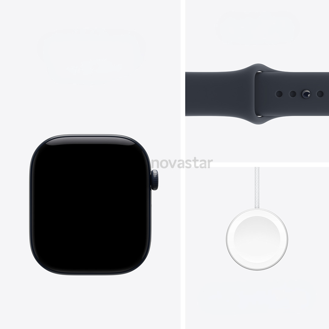 Apple Watch 12, 42 mm, GPS+5G, ceramic, sport band, S/M, night blue / navy blue - Smartwatch