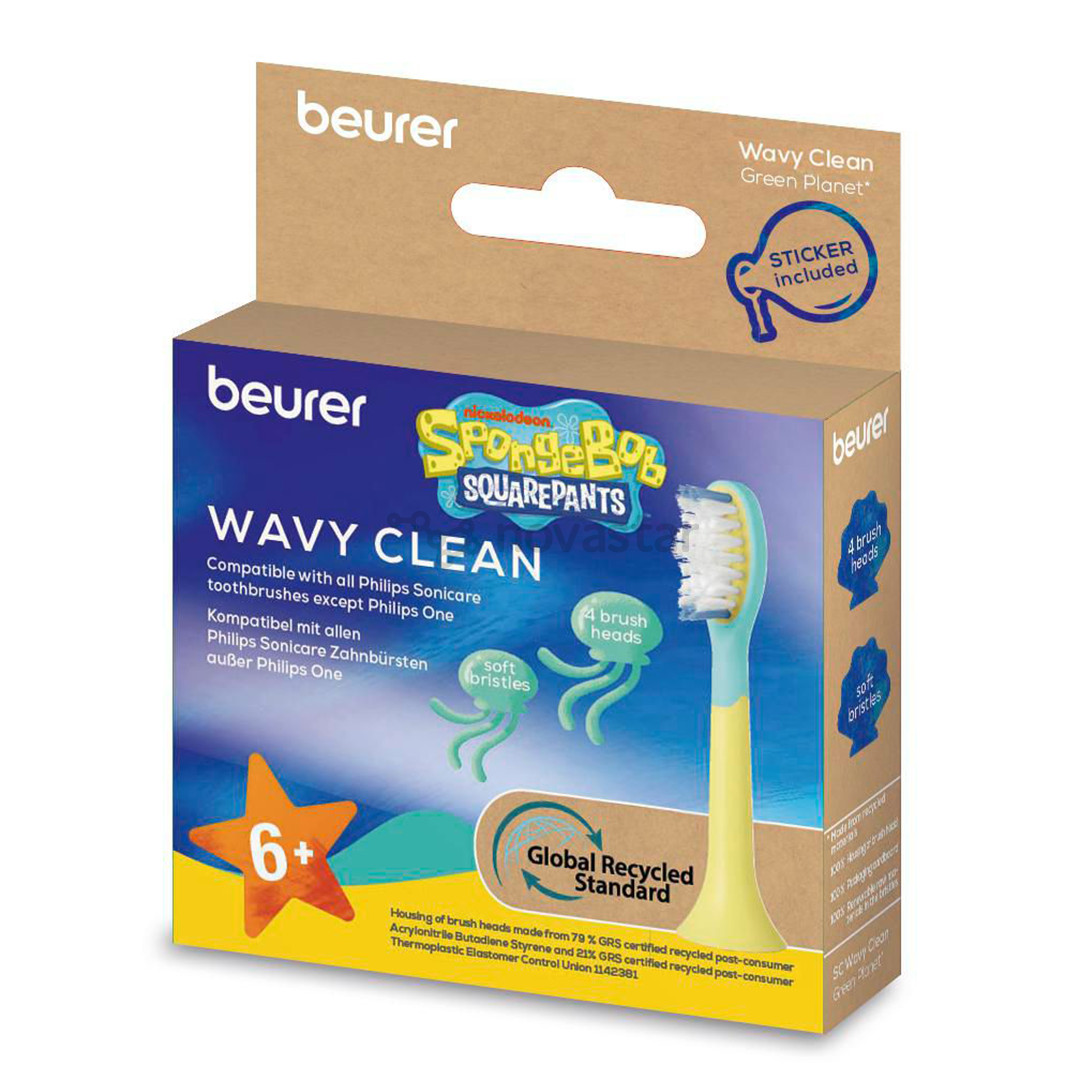 Beurer, SC Wavy Clean, 4 vnt. - Dantų šepetėlių antgaliai