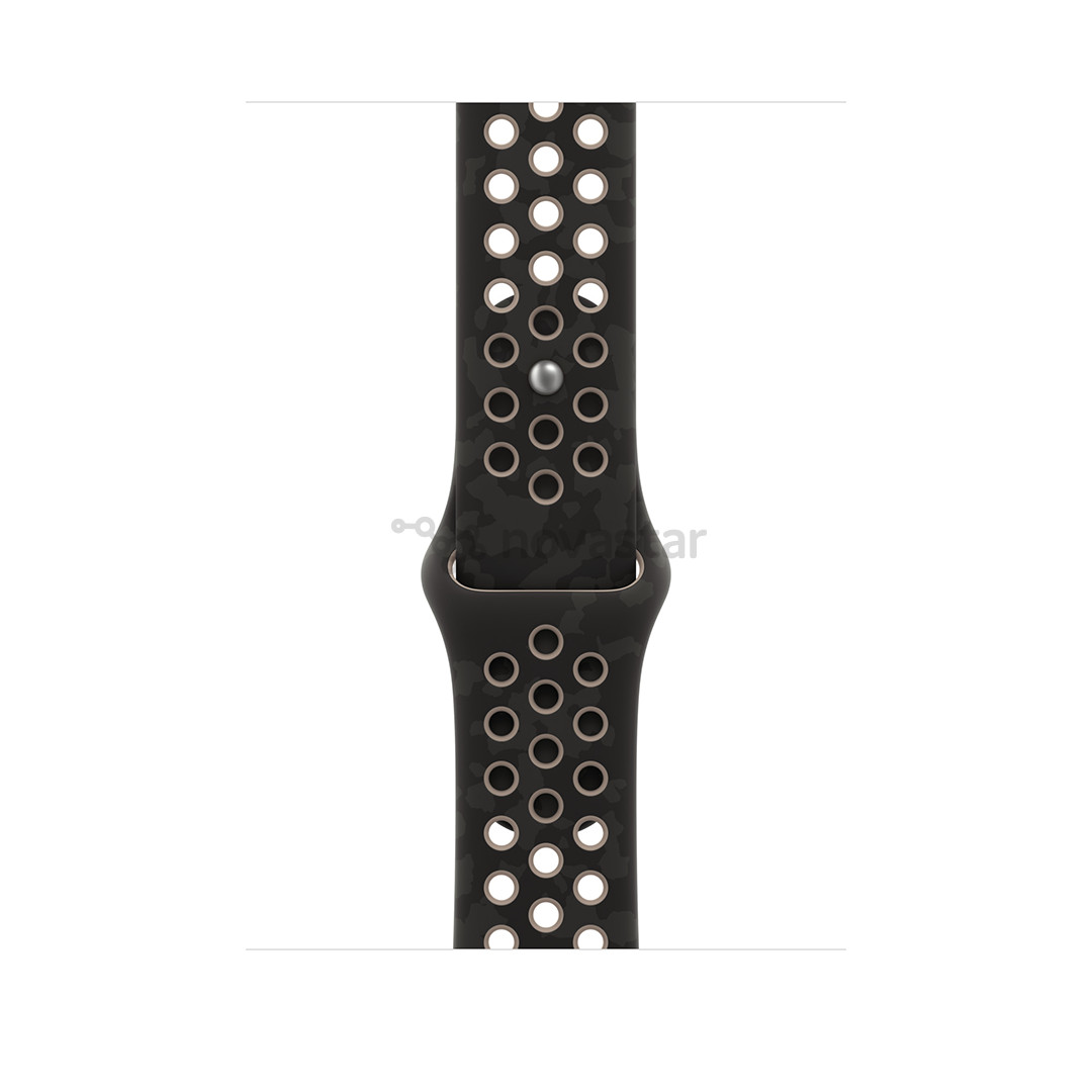 Apple Nike Sport Band, 46 мм, S/M, черный - Ремешок для часов