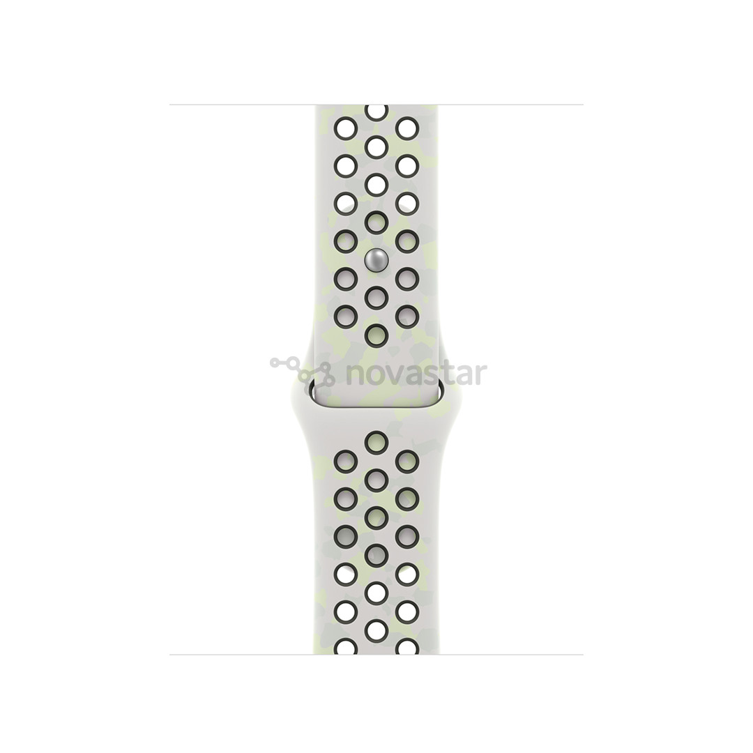 Apple Nike Sport Band, 42 мм, M/L, белый / серый - Ремешок для часов