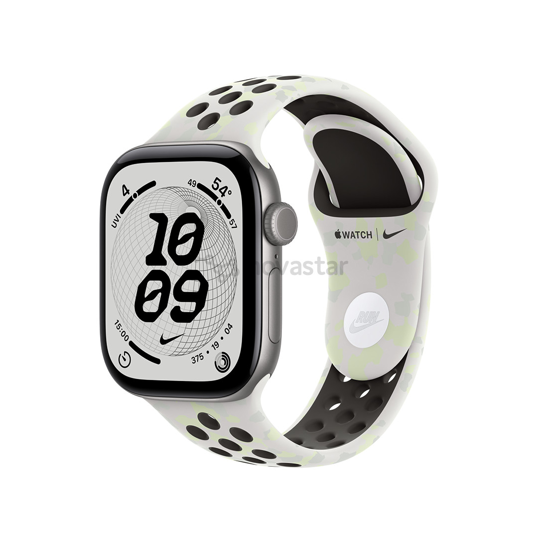 Apple Nike Sport Band, 42 мм, M/L, белый / серый - Ремешок для часов