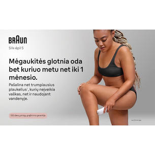 Braun Silk epil 5, Wet & Dry, baltas/rožinis - Epiliatorius