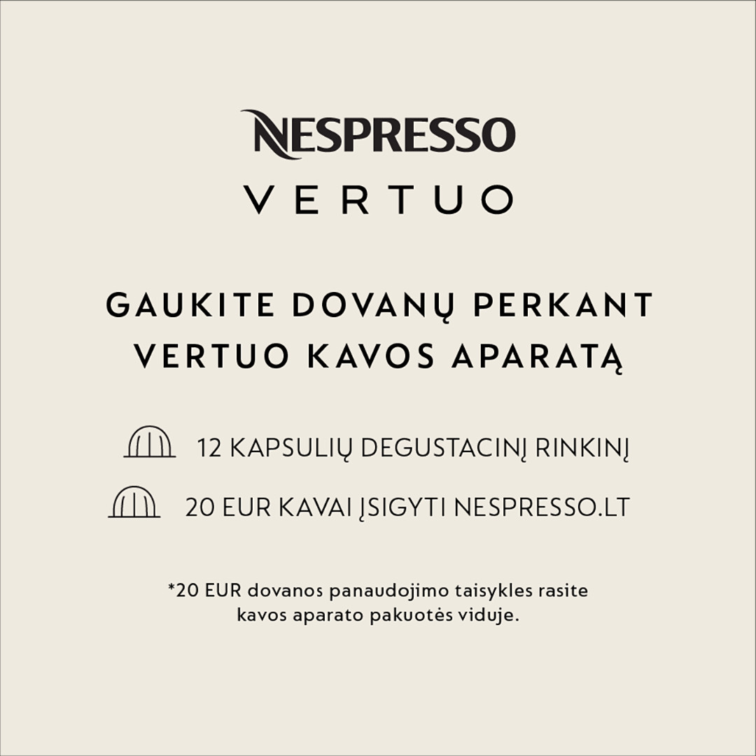 Krups Nespresso Vertuo Up, juodas - Kapsulinis kavos aparatas