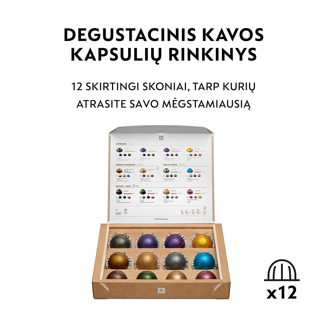 Kapsulinis kavos aparatas Krups Nespresso Vertuo Pop+, titano spalvos