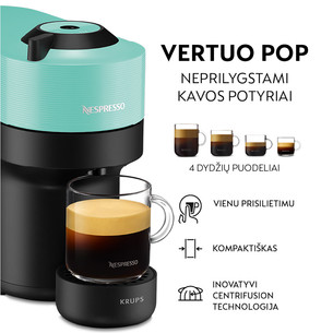 Krups Nespresso Vertuo Pop, mint - Capsule coffee machine