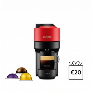 Kapsulinis kavos aparatas Krups Nespresso Vertuo Pop, raudonas