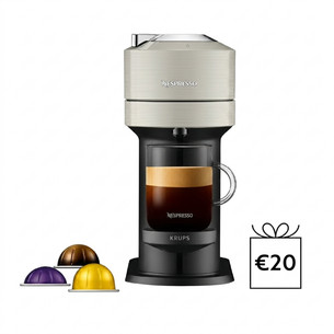 Krups Nespresso Vertuo Next, grey - Capsule coffee machine XN910B10