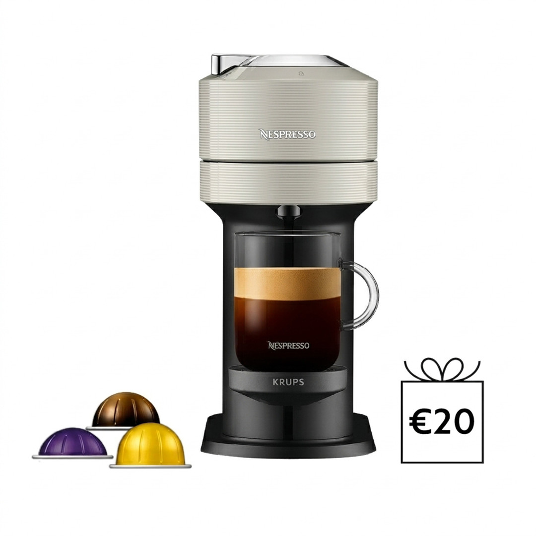 Krups Nespresso Vertuo Next, grey - Capsule coffee machine