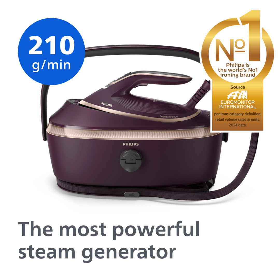 Philips 8000 Series PerfectCare, 3120 W, violetinė - Lyginimo sistema