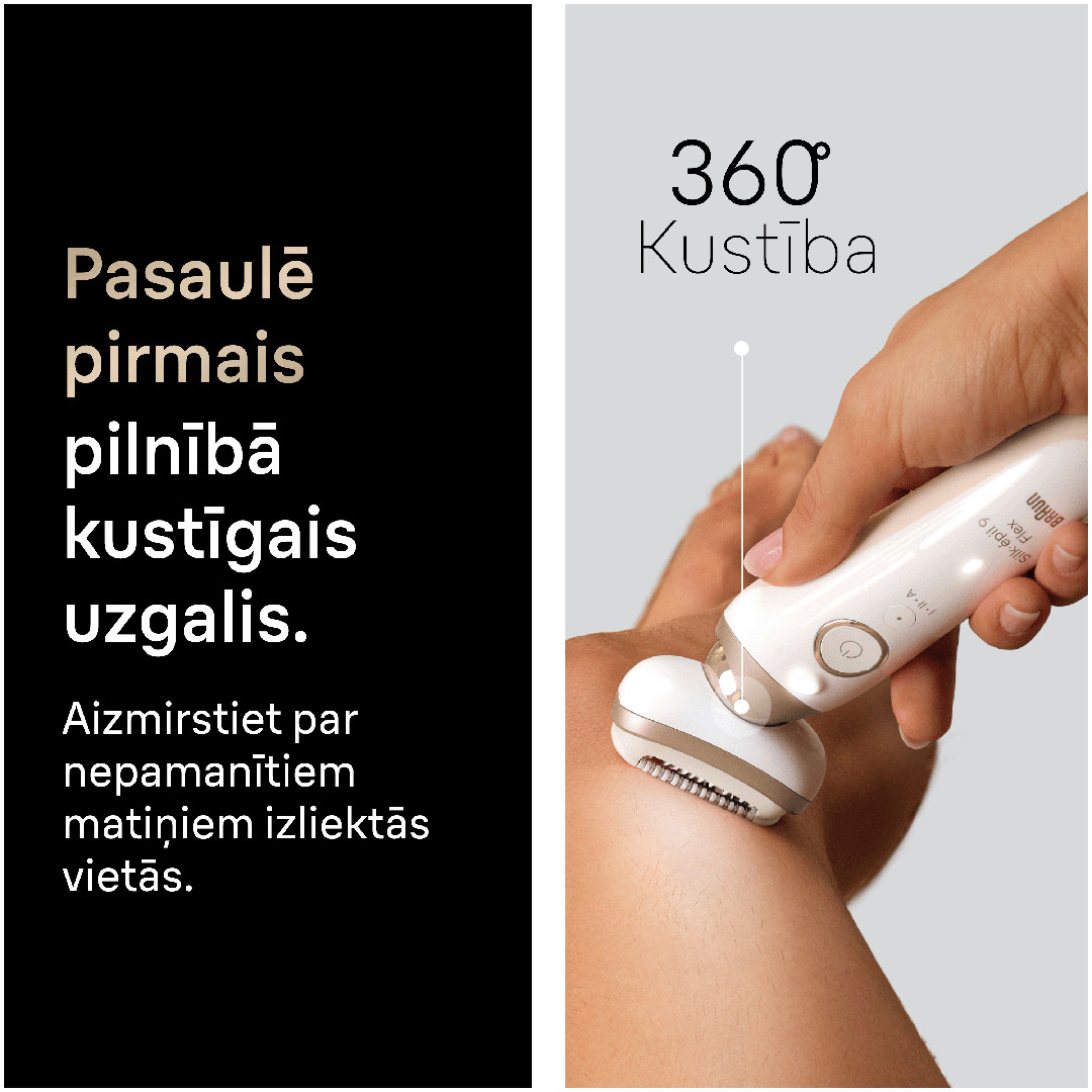 Braun Silk epil 9 Flex, baltas - Epiliatorius