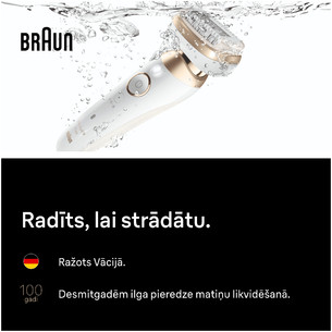 Braun Silk epil 9 Flex, baltas - Epiliatorius