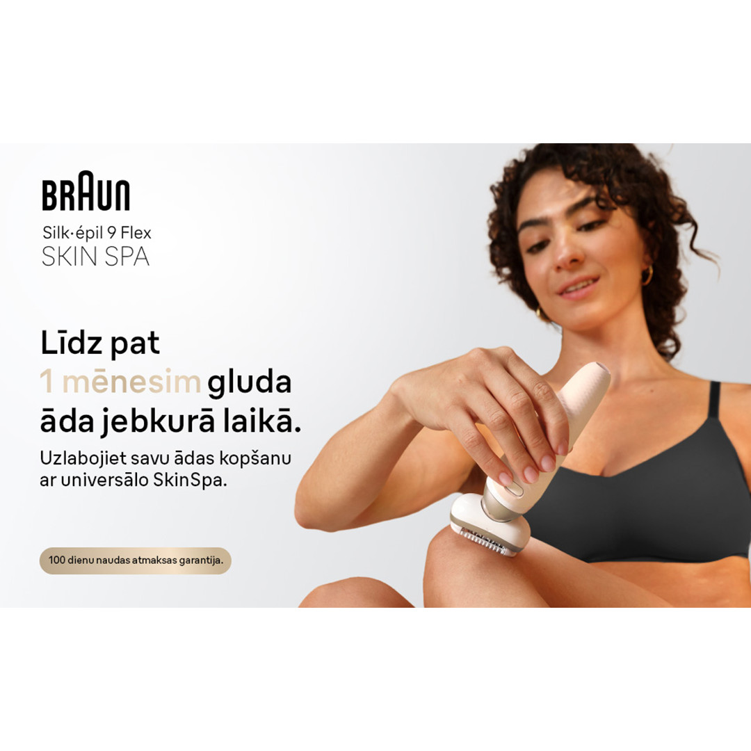 Braun Silk épil 9 Flex SkinSpa, Wet & Dry, белый - Эпилятор