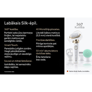 Braun Silk épil 9 Flex SkinSpa, Wet & Dry, белый - Эпилятор