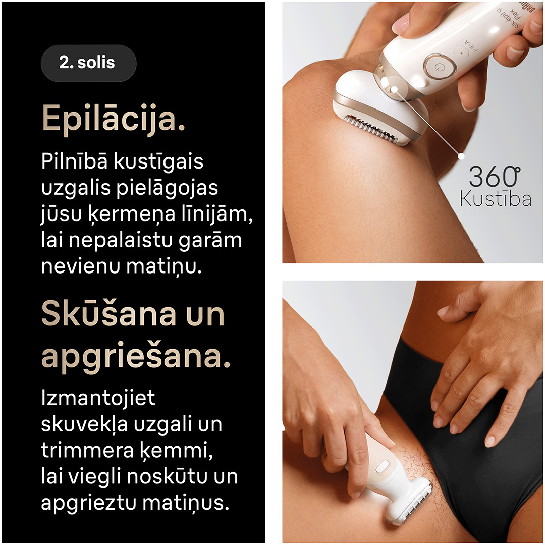 Braun Silk épil 9 Flex SkinSpa, Wet & Dry, белый - Эпилятор