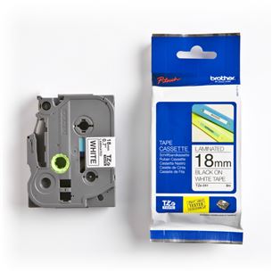 Laminated tape black on white 8m x 18mm, Brother TZE241
