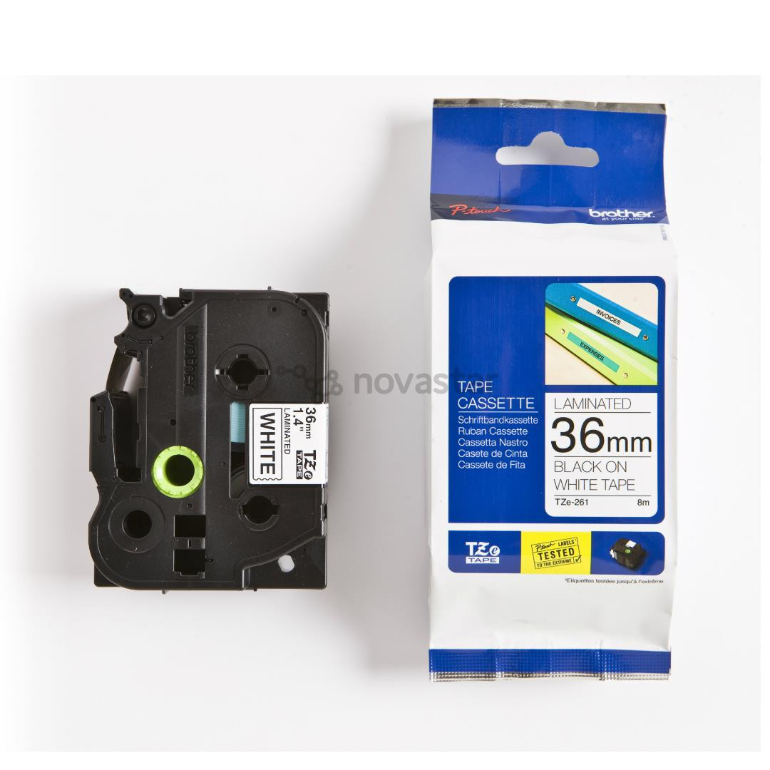 Laminuota juostelė Brother TZE261 8m x 36mm