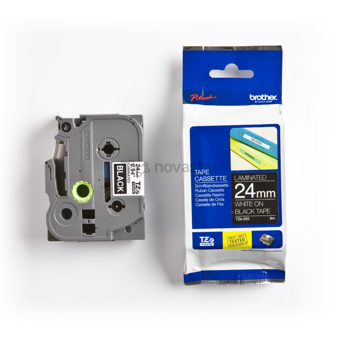 Laminuota juostelė Brother TZE355 8m x 24mm