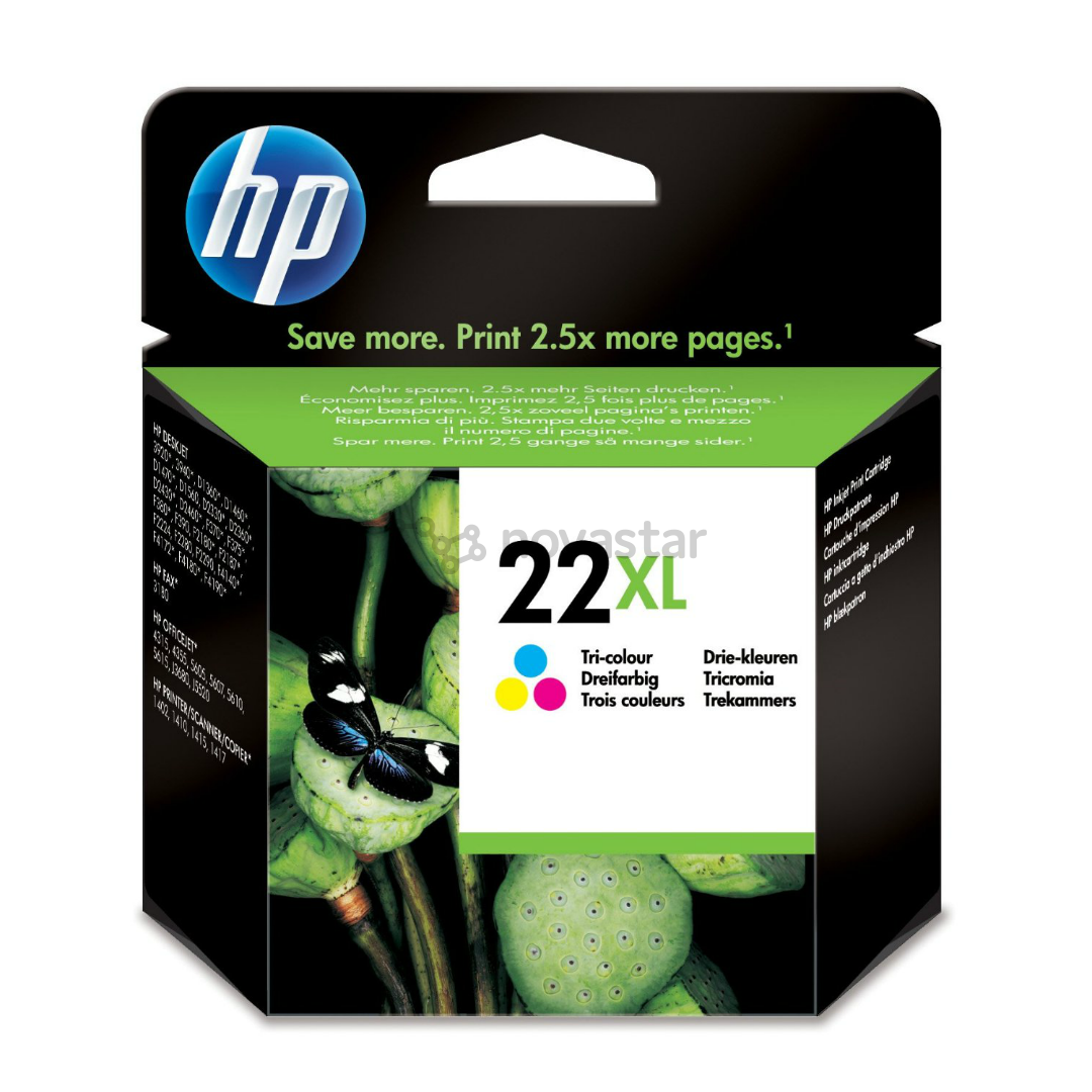 Rašalo kasetė HP 22XL, Spalvota