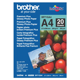 Foto popierius Brother Premium Plus, A4, 20 lapų