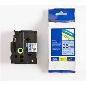 Ламинированная лента Brother (черный текст на синем фоне, 8м x 36мм)