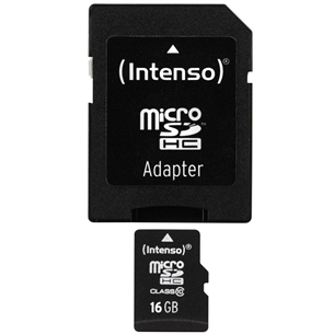 Atminties kortelė Intenso Micro SDHC 16GB, 10 klasė