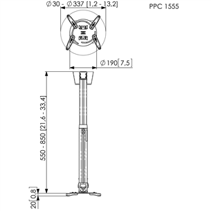 Потолочное крепление для проектора Vogel´s PPC 1555 (55-85 см)