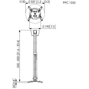 Lubinis projektoriaus laikiklis Vogel´s PPC 1555