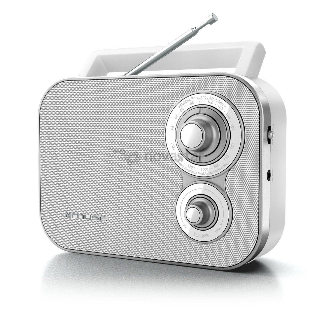 Muse M-051RW, FM, veikia su baterija, baltas - Nešiojamasis radijas