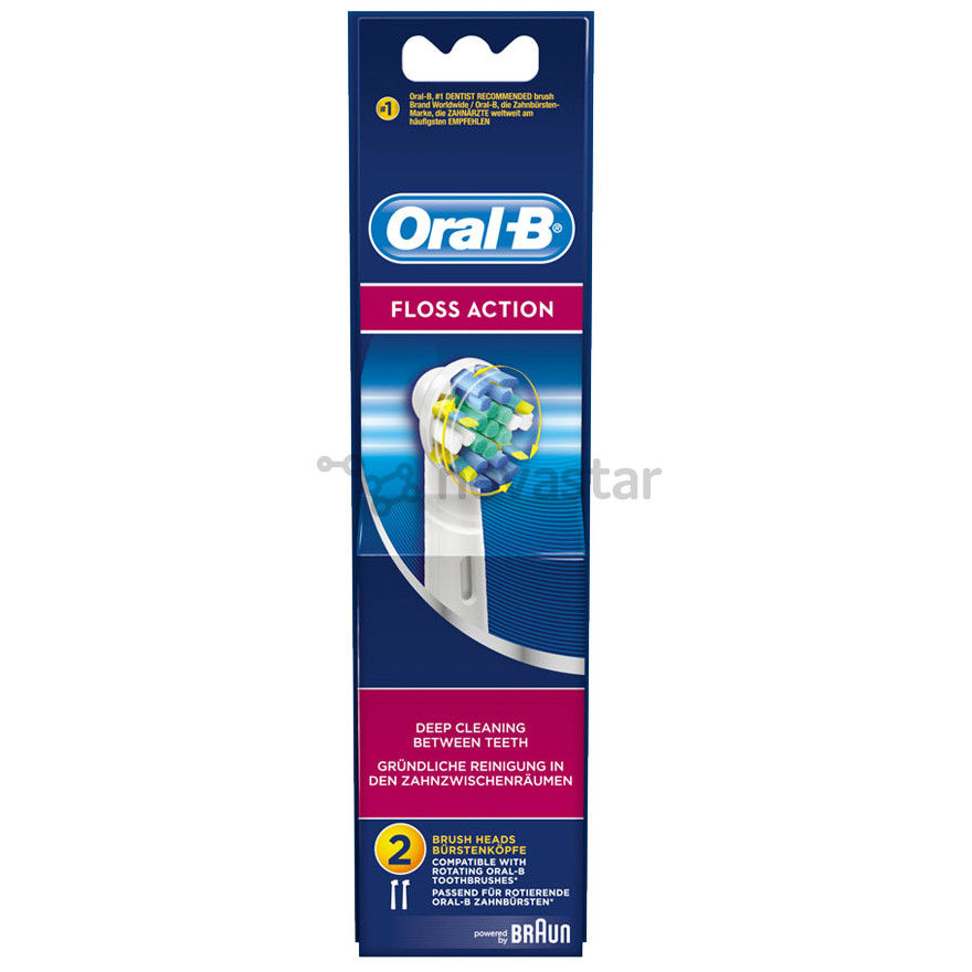 Dantų šepetėlių antgaliai Braun Oral-B FlossAction, 2vnt