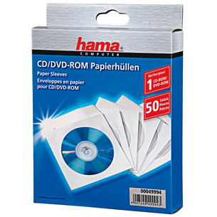 Popieriniai vokai Hama CD/DVD, 50vnt 00049994